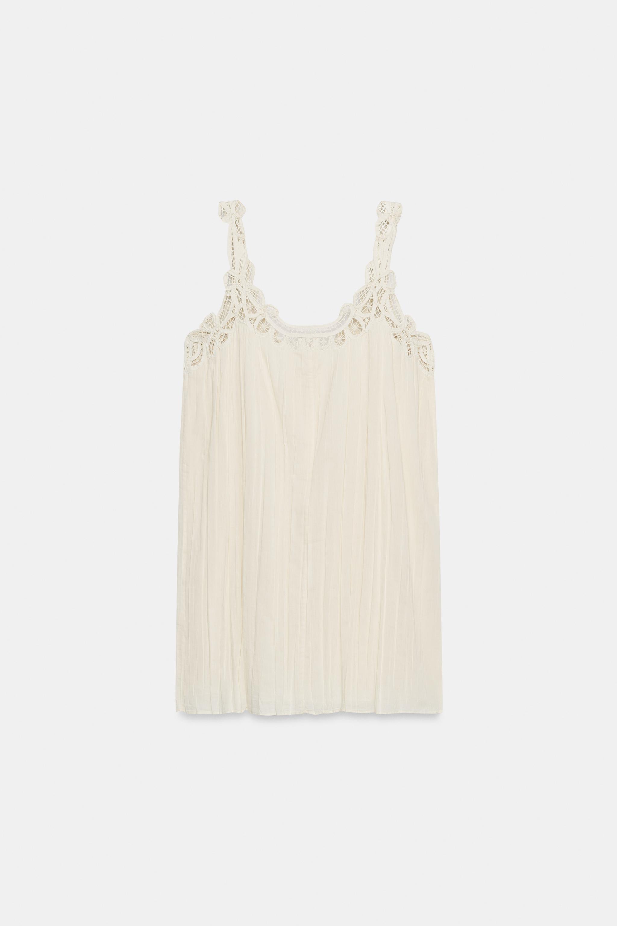 ZW COLLECTION EMBROIDERED STRAP DRESS